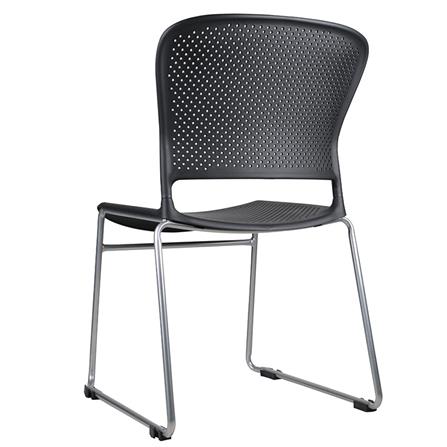 เก้าอี้สำนักงาน OFFICEINTREND SIMPLE STACK CHAIR สีดำ_2