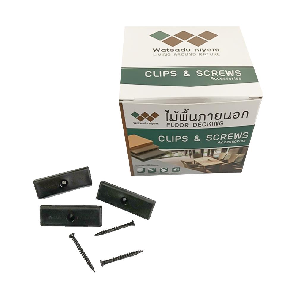 อุปกรณ์ไม้พื้นคลิปพลาสติก WATSADUNIYOM 8X8X6.5 ซม. สีดำ
