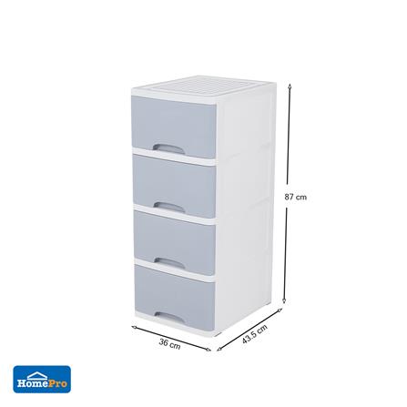 ตู้ลิ้นชัก 4 ชั้น STACKO KS-514G 36x43.5x87 ซม. สีฟ้า_7