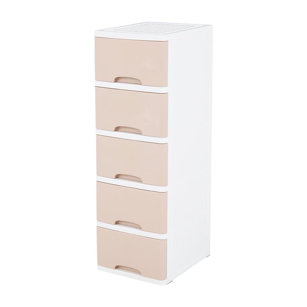 ตู้ลิ้นชัก 5 ชั้น STACKO KS-515P  36x43.5x108 ซม. สีชมพู