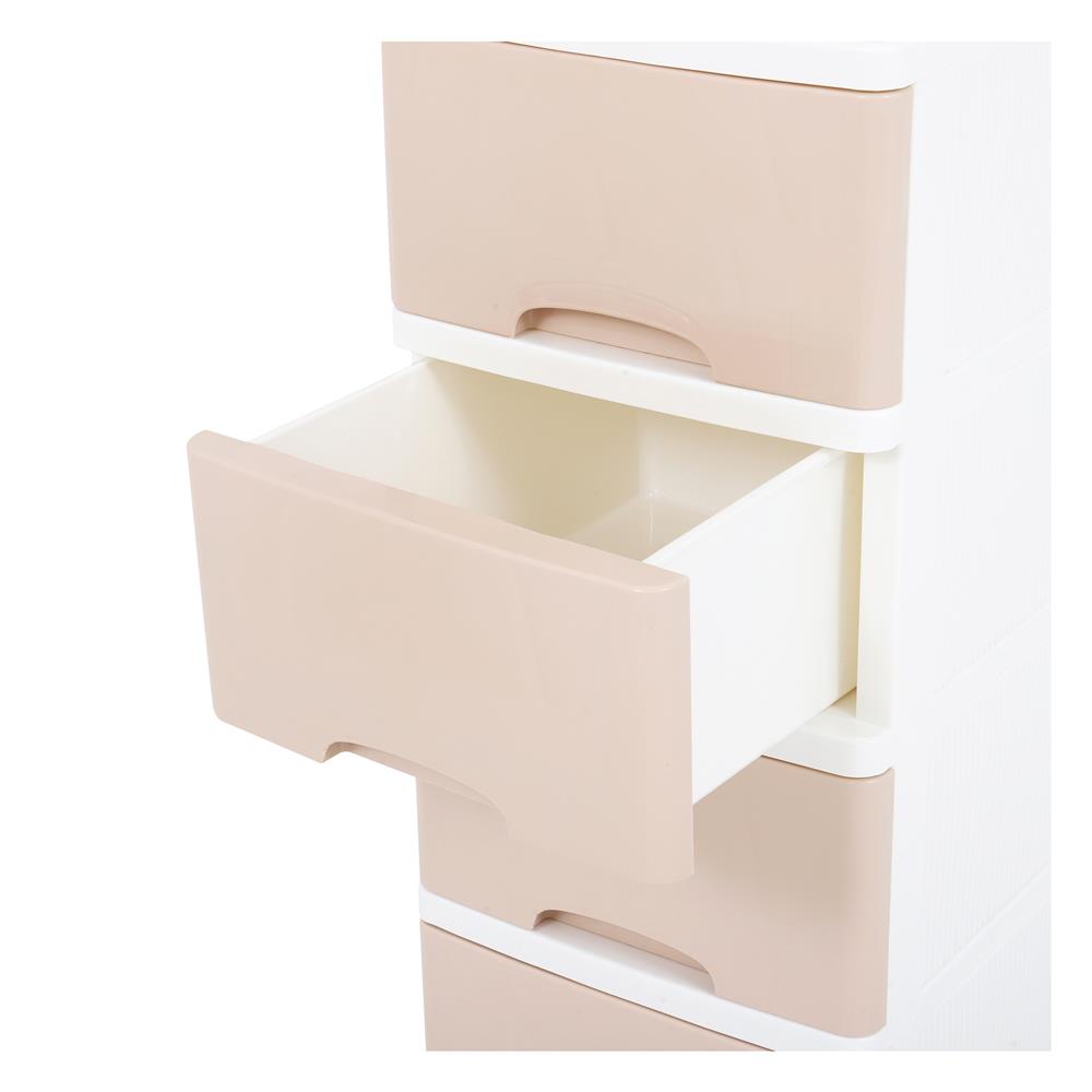 ตู้ลิ้นชัก 5 ชั้น STACKO KS-515P  36x43.5x108 ซม. สีชมพู