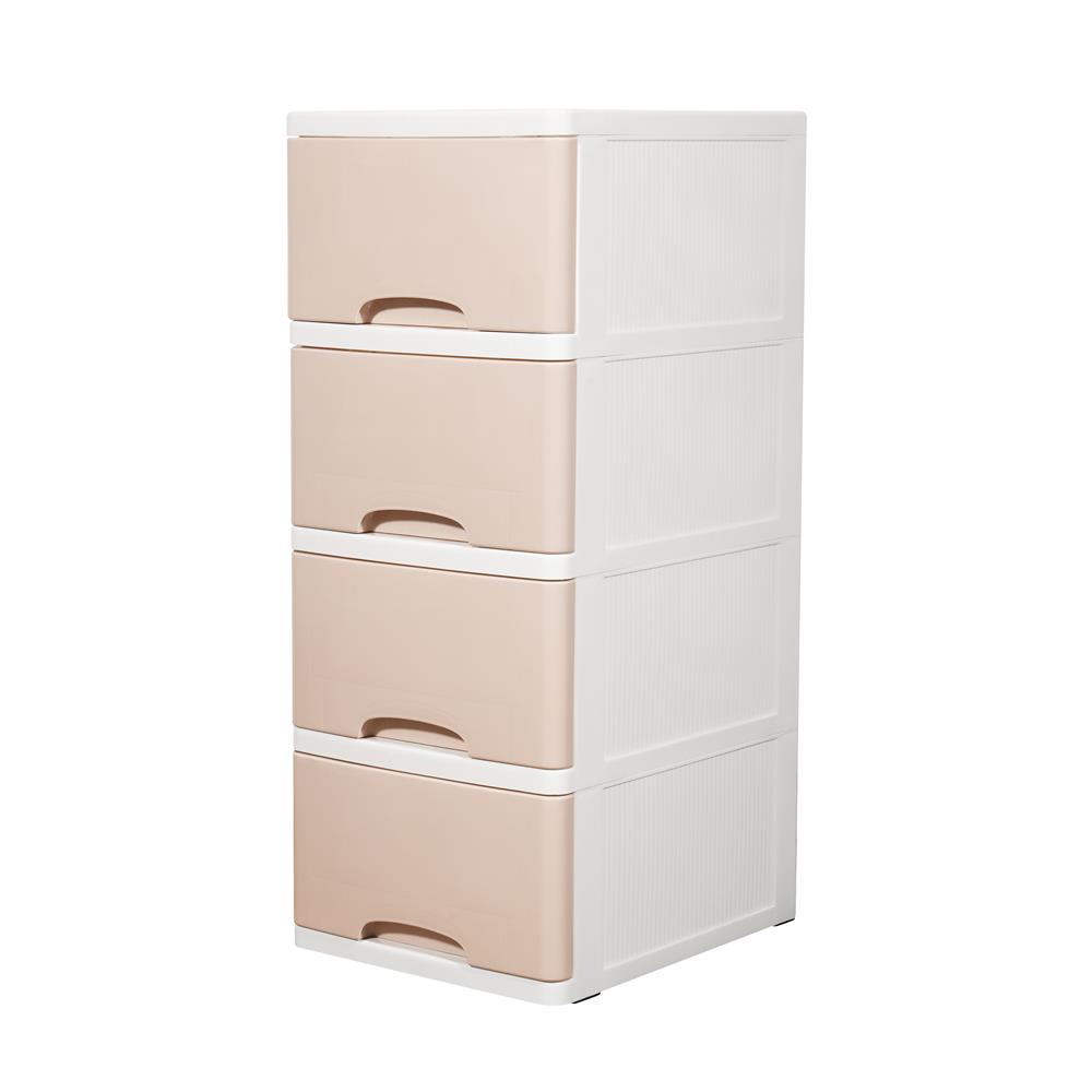 ตู้ลิ้นชัก 4 ชั้น STACKO KS-514P 36x43.5x87 ซม. สีชมพู