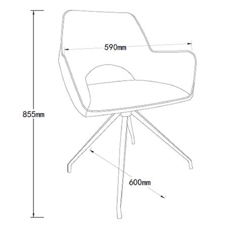 เก้าอี้ห้องอาหาร FURDINI CAPT สีเทา_7
