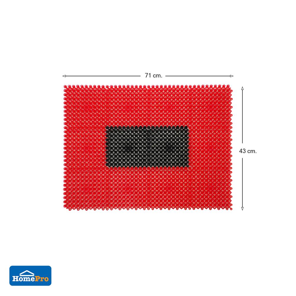 พรมเช็ดเท้าดักฝุ่น ME LIVING 14556 43X71 ซม. สีแดง