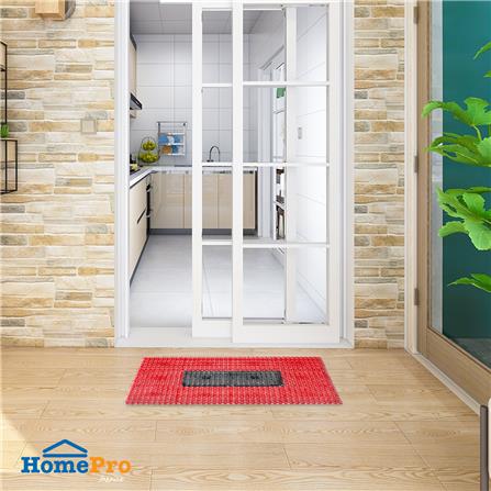 พรมเช็ดเท้าดักฝุ่น ME LIVING 14556 43X71 ซม. สีแดง_4