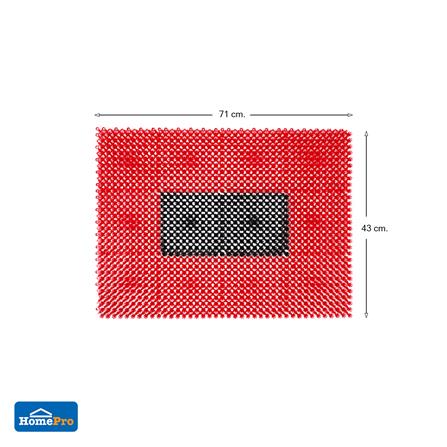 พรมเช็ดเท้าดักฝุ่น ME LIVING 14556 43X71 ซม. สีแดง_4