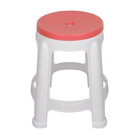 เก้าอี้พลาสติก ME LIVING STOOL สีขาว-ชมพู_1