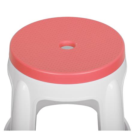 เก้าอี้พลาสติก ME LIVING STOOL สีขาว-ชมพู_2