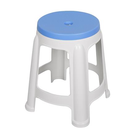 เก้าอี้พลาสติก ME LIVING STOOL สีขาว-ฟ้า