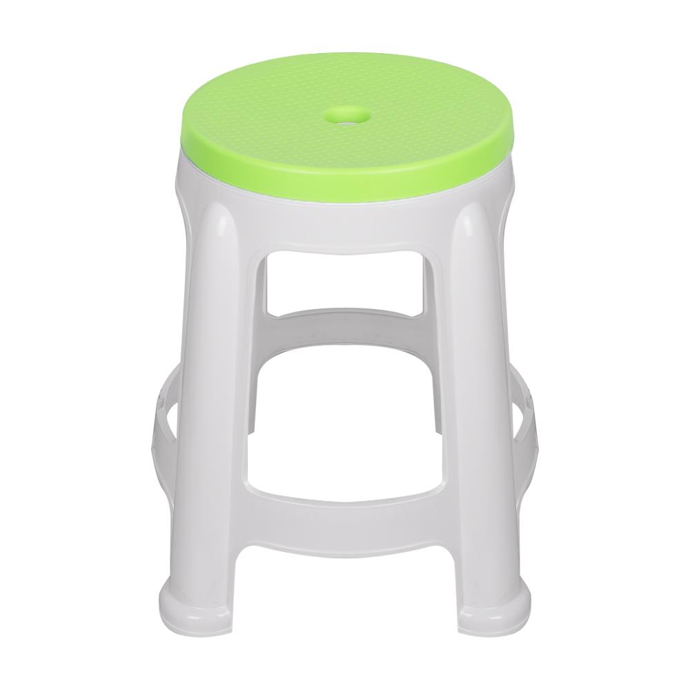 เก้าอี้พลาสติก ME LIVING STOOL สีขาว-เขียว