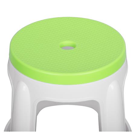 เก้าอี้พลาสติก ME LIVING STOOL สีขาว-เขียว_2