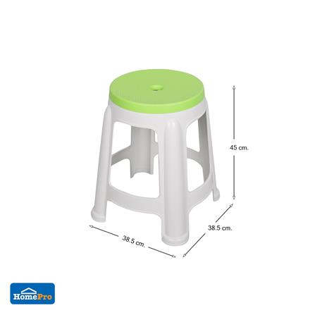 เก้าอี้พลาสติก ME LIVING STOOL สีขาว-เขียว_6
