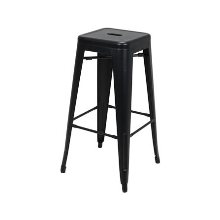 เก้าอี้บาร์สนามเหล็ก SPRING MAXX สีดำ