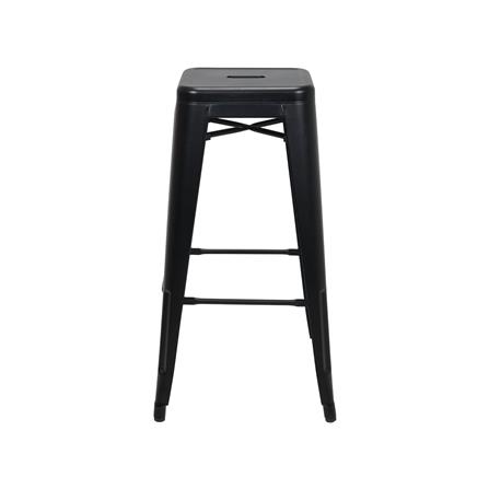 เก้าอี้บาร์สนามเหล็ก SPRING MAXX สีดำ_1