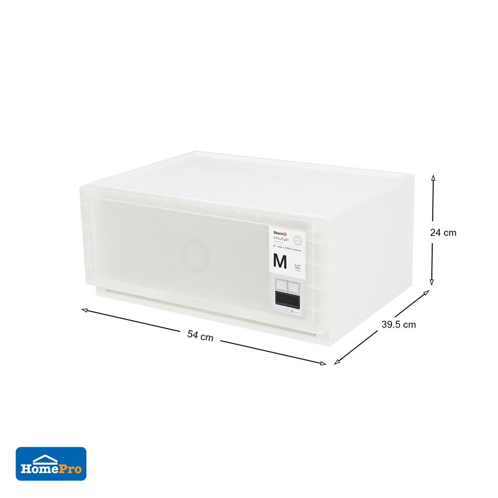 กล่องลิ้นชัก 1 ลิ้นชัก STACKO MONO M 54x39.5x24 ซม. สีใส