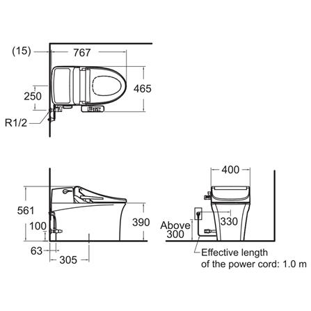 สุขภัณฑ์อัตโนมัติ AMERICAN STANDARD 2025-WT-9 6L สีขาว_1