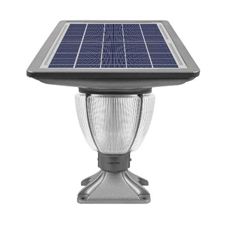 ไฟหัวเสา SOLAR LED LAMPTAN DELUXE 10 วัตต์ DAYLIGHT สีเทา_0