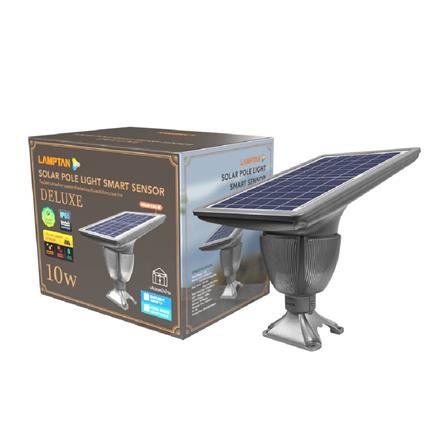 ไฟหัวเสา SOLAR LED LAMPTAN DELUXE 10 วัตต์ DAYLIGHT สีเทา_2