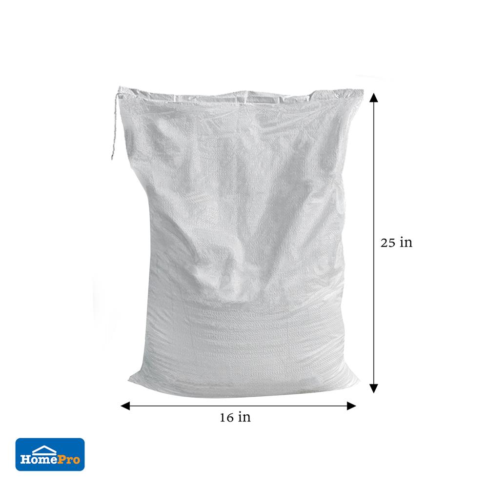 กระสอบปุ๋ย SPRING 16X25 นิ้ว สีขาว (แพ็ก 50 ชิ้น)