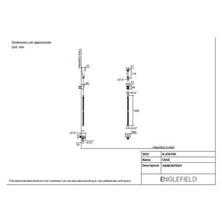 สายฉีดชำระครบชุด ENGLEFIELD K-25619X-BL สีดำ_2