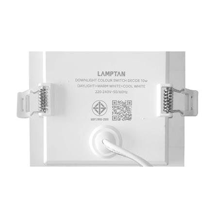 ดาวน์ไลท์ LED LAMPTAN COLOUR SWITCH DECIDE 3.5 นิ้ว 10 วัตต์ DAYLIGHT/WARM WHITE/COOL WHITE สีขาว_7