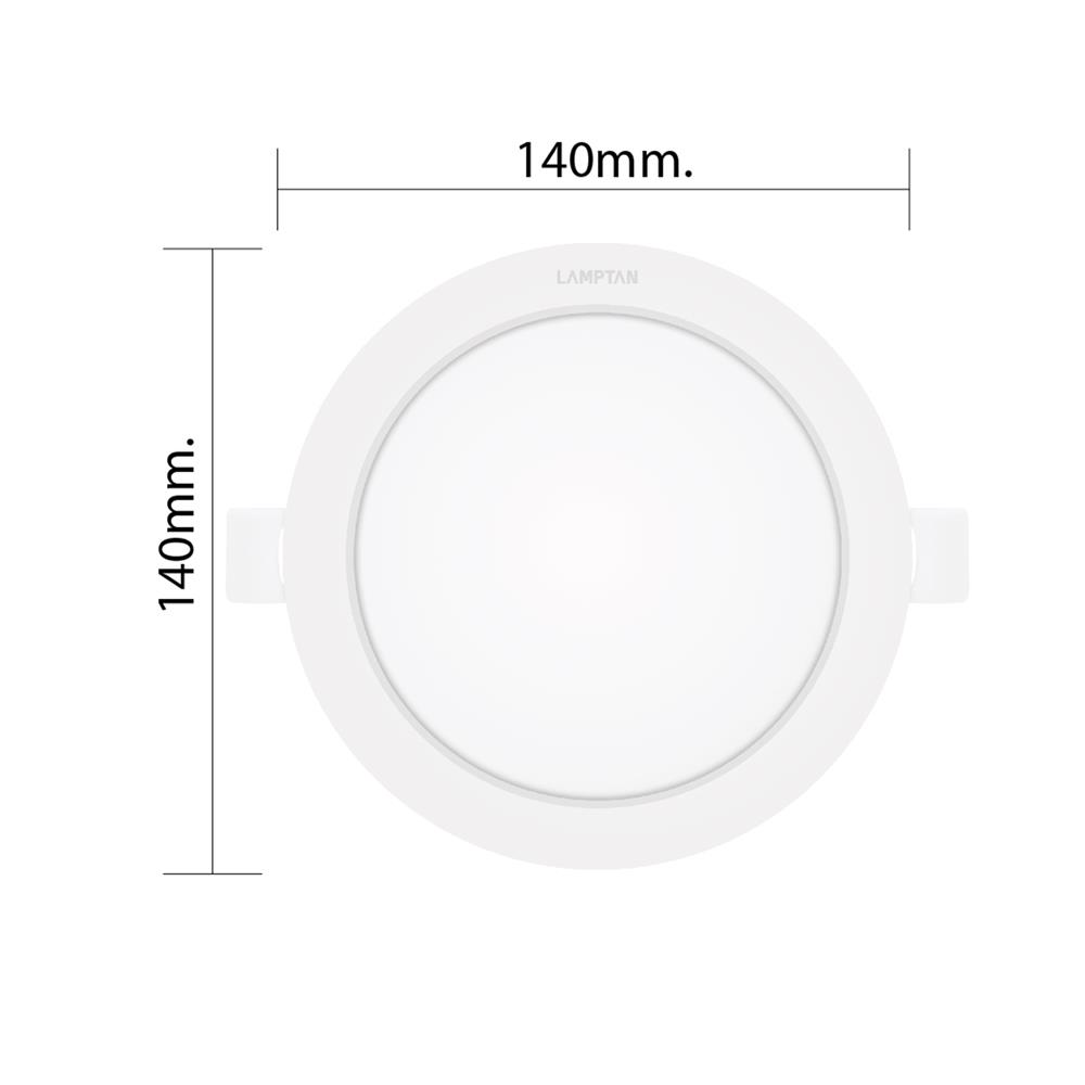 ดาวน์ไลท์ LED LAMPTAN COLOUR SWITCH DECIDE 4.5 นิ้ว 13 วัตต์ DAYLIGHT/WARM WHITE/COOL WHITE สีขาว