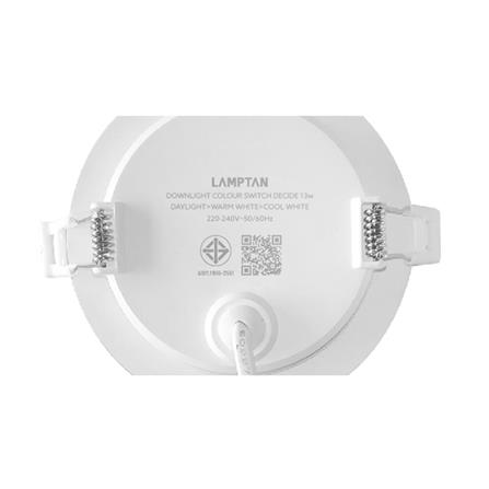 ดาวน์ไลท์ LED LAMPTAN COLOUR SWITCH DECIDE 4.5 นิ้ว 13 วัตต์ DAYLIGHT/WARM WHITE/COOL WHITE สีขาว_7