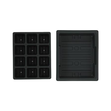 ถาดเพาะชำพร้อมฝาปิด SPRING 20x24 ซม. 12 หลุม สีดำ_3