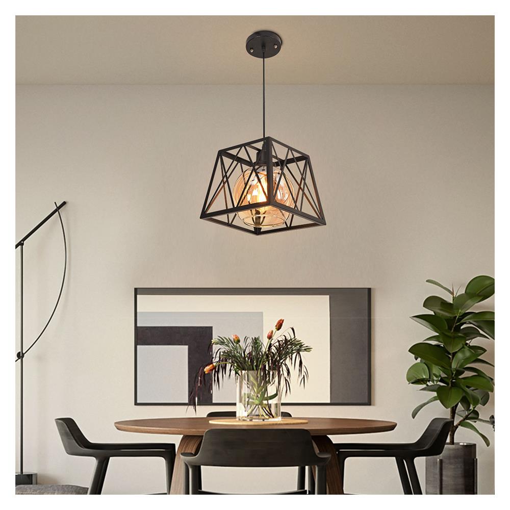 ไฟช่อ CST 6892-1 แก้ว/โลหะ/สีดำ 1หัว