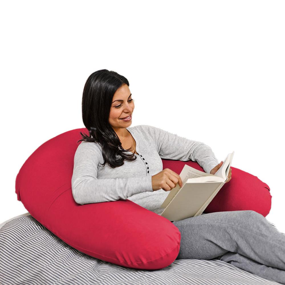 หมอนอิงตัว U YOGIBO SUPPORT 92x122 ซม. สีแดง