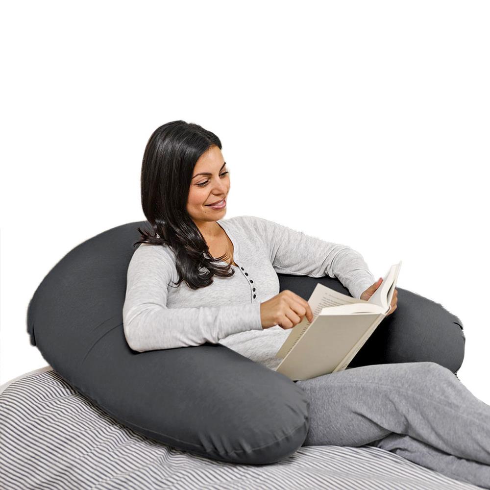 หมอนอิงตัว U YOGIBO SUPPORT 92x122 ซม. สีเทาเข้ม