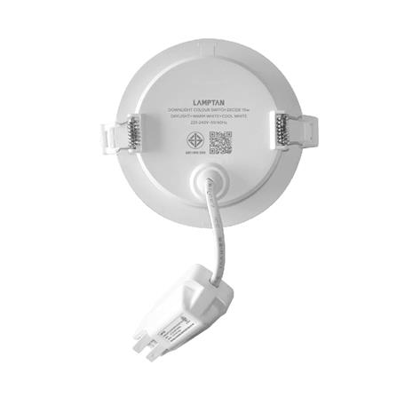 ดาวน์ไลท์ LED LAMPTAN COLOUR SWITCH DECIDE 3.5 นิ้ว 10 วัตต์ DAYLIGHT/WARM WHITE/COOL WHITE สีขาว_2