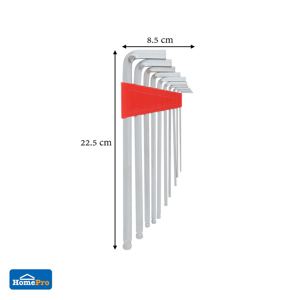 ประแจหกเหลี่ยมหัวบอล MATALL 10 ชิ้น/ชุด