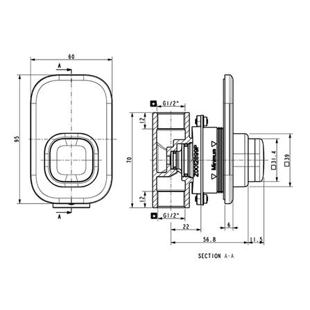 ก๊อกยืนอาบฝังผนัง AMERICAN STANDARD A-2826-10BK สีดำ_1
