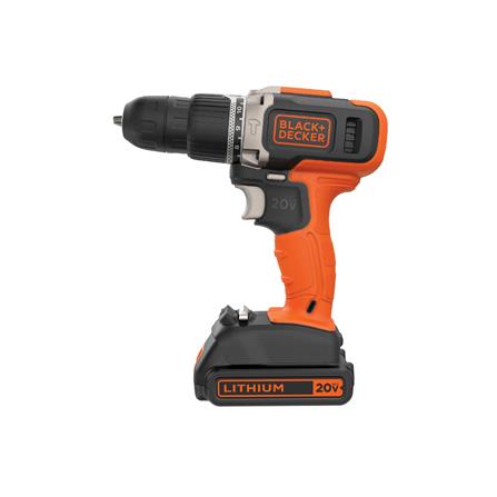 สว่านกระแทกไร้สาย (พร้อมแบตเตอรี่) BLACK&DECKER BCD704K-B1 20 โวลต์_1