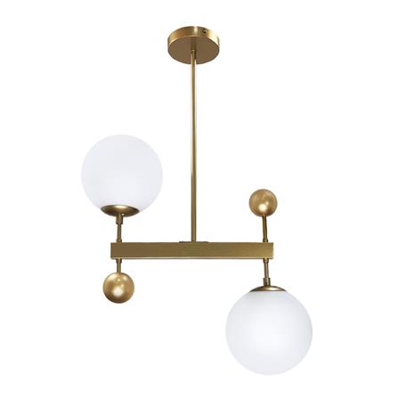 ไฟช่อ EVL HL-22013 สีขาว/ทอง 2 หัว_0