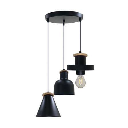 ไฟช่อ EVL HG-33001 3 หัว สีดำ_0