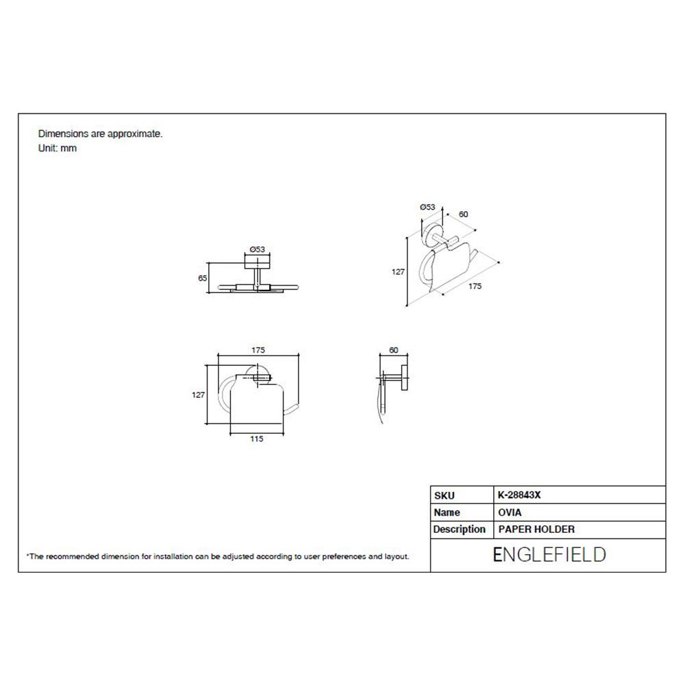 ที่ใส่กระดาษ ENGLEFIELD K-28843X-BL สีดำ