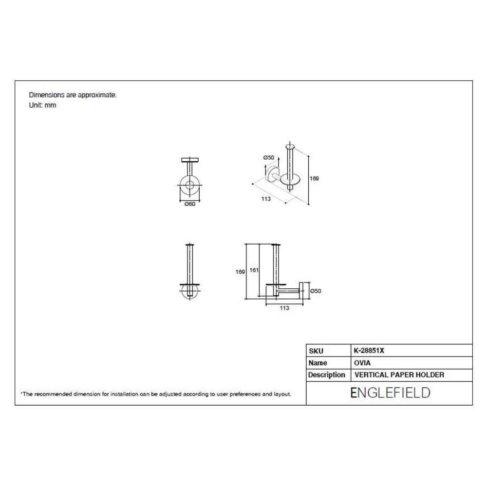 ที่ใส่กระดาษ ENGLEFIELD K-28851X-BL สีดำ