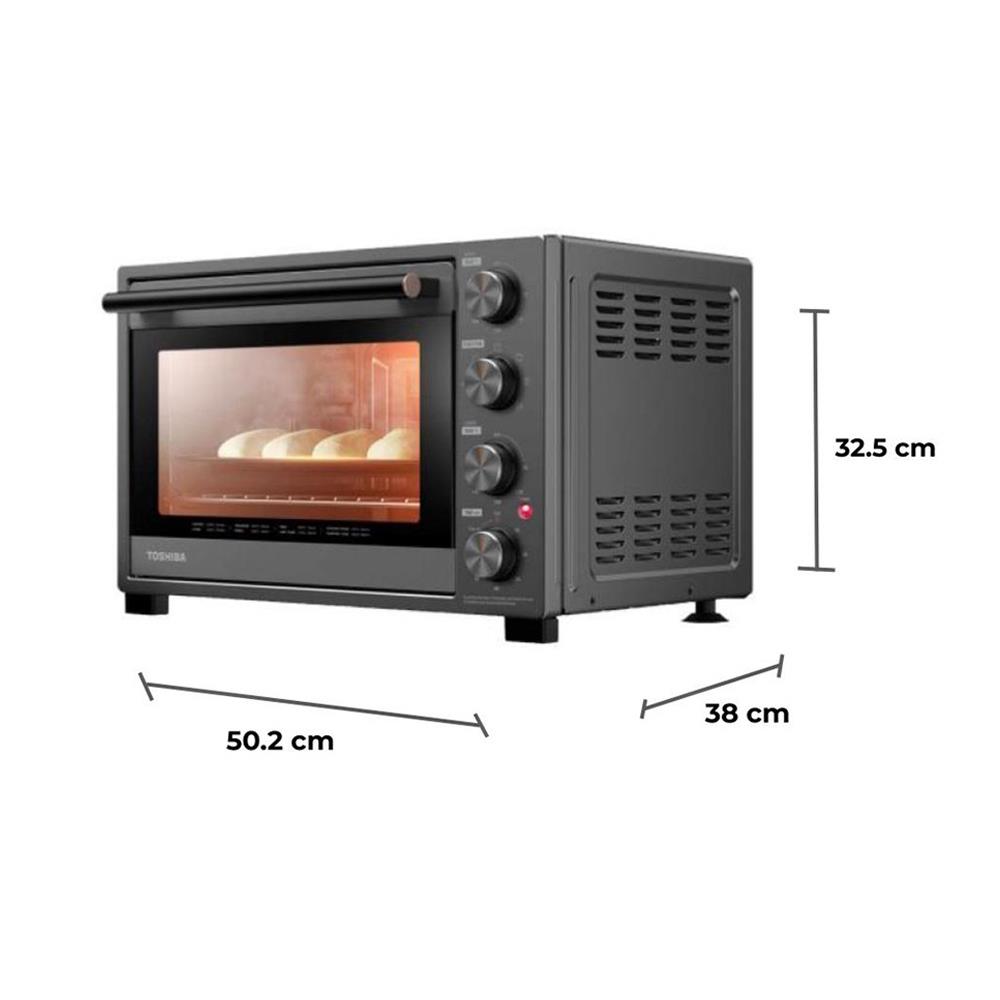 เตาอบเล็กแมนนวล TOSHIBA TL-MC35Z 35 ลิตร สีเทา