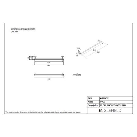 ราวแขวนผ้า ENGLEFIELD K-28845X-BL สีดำ_1