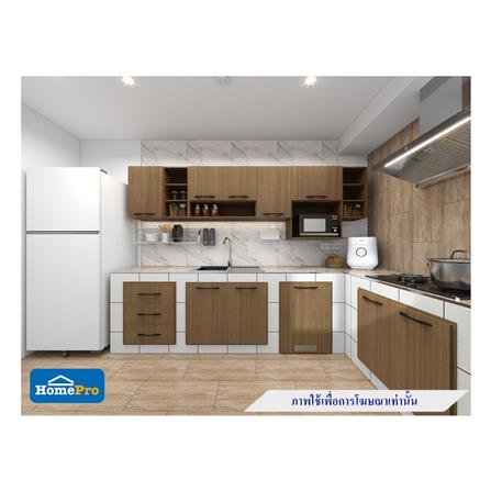 ตู้ลิ้นชัก 3 ชั้น PARAZZO ENZO มือจับดำ 50x60 ซม. สีช็อกโกแลต_3