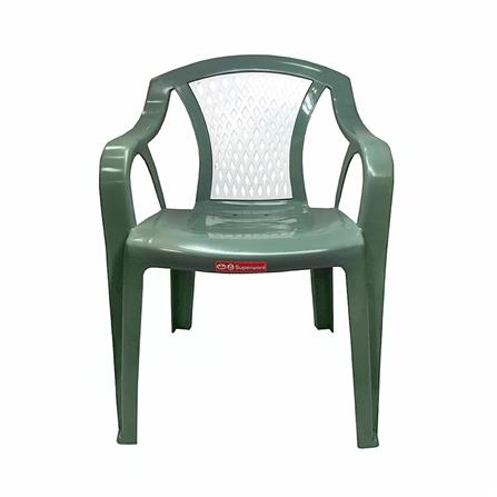 เก้าอี้พนักพิงแบบเท้าแขน SUPERWARE CH-52 สีเขียว/ขาว