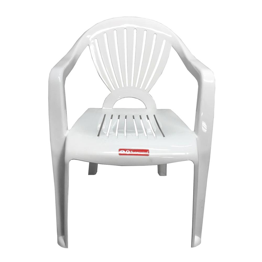 เก้าอี้พนักพิงท้าวแขน SUPERWARE CH-48 สีขาว