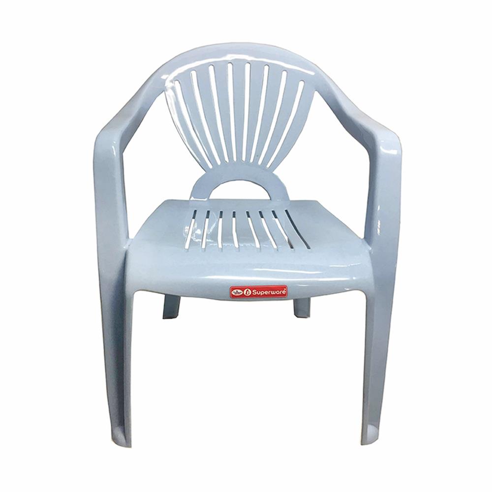 เก้าอี้พนักพิงเท้าแขน SUPERWARE CH-48 สีฟ้าหินขัด