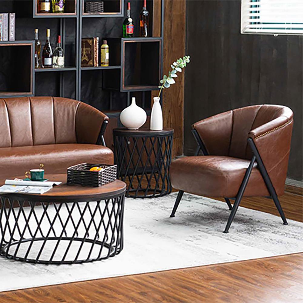 เก้าอี้พักผ่อน FURINTREND MET6 สีน้ำตาล