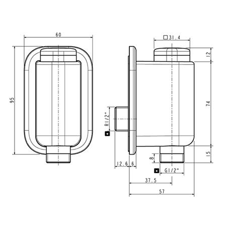 วาล์วฝักบัว แบบกด AMERICAN STANDARD A-2825-10WT สีขาว_1