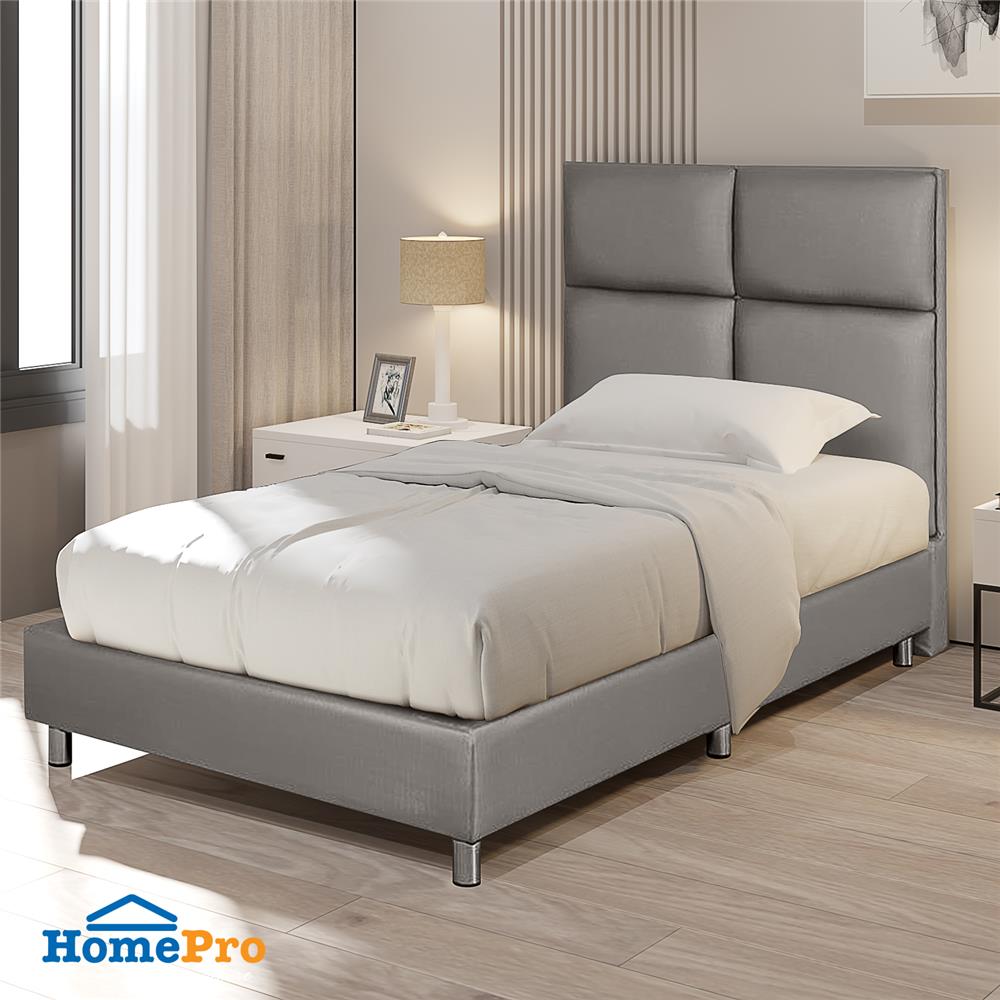 ฐานรองหัวเตียง 3.5 ฟุต HOME LIVING STYLE SQUARE สีเทาอ่อน