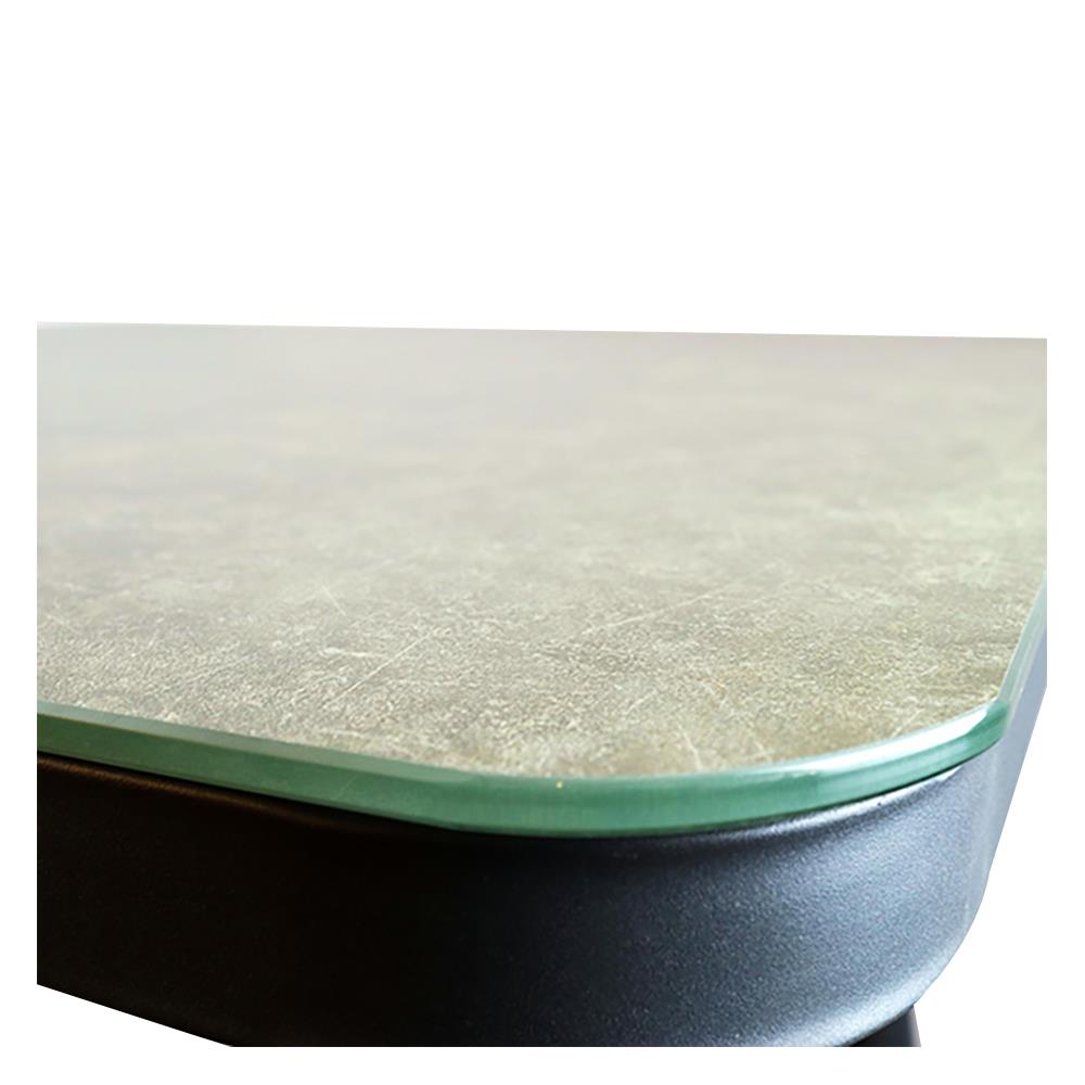 โต๊ะสนามกระจกเหลี่ยม FURINTREND AIRES-TABLE2 สีเทา