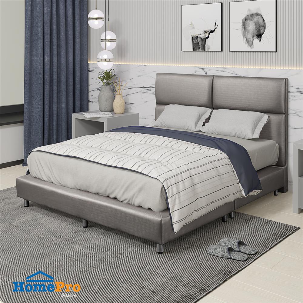 ฐานรองหัวเตียง 5 ฟุต HOME LIVING STYLE SQUARE สีเทาอ่อน